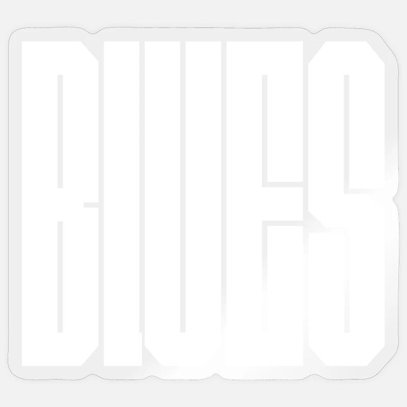 Blaues auffälliges Logo-Design - Sticker Größe S (10 x 10 cm) - Transparent glänzend
