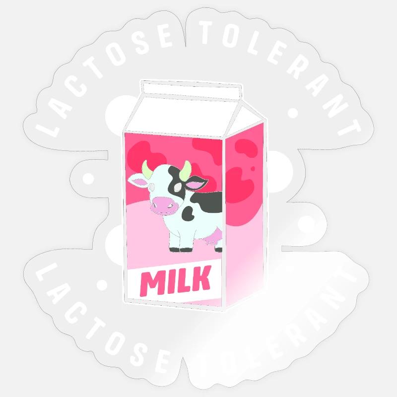 Flatulence Milk Lactose - Sticker size S (10 x 10 cm) - transparent glossy