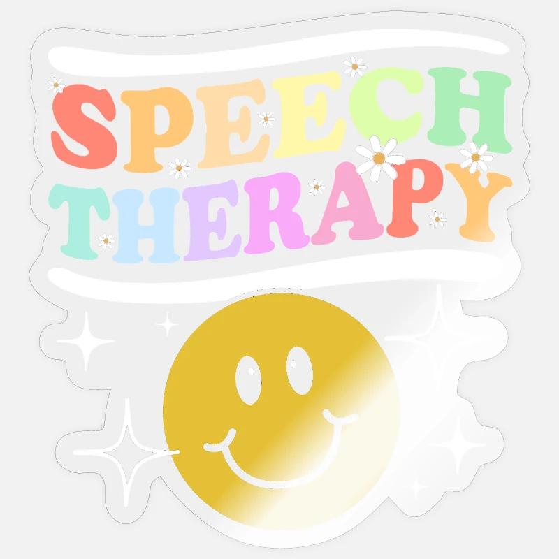 Logopädie Sprachtherapeut Logopäde - Sticker Größe S (10 x 10 cm) - Transparent glänzend