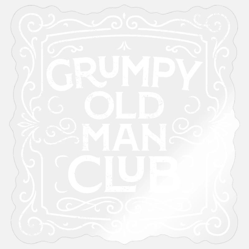 Grumpy Old Man Club - Sticker Größe S (10 x 10 cm) - Transparent glänzend