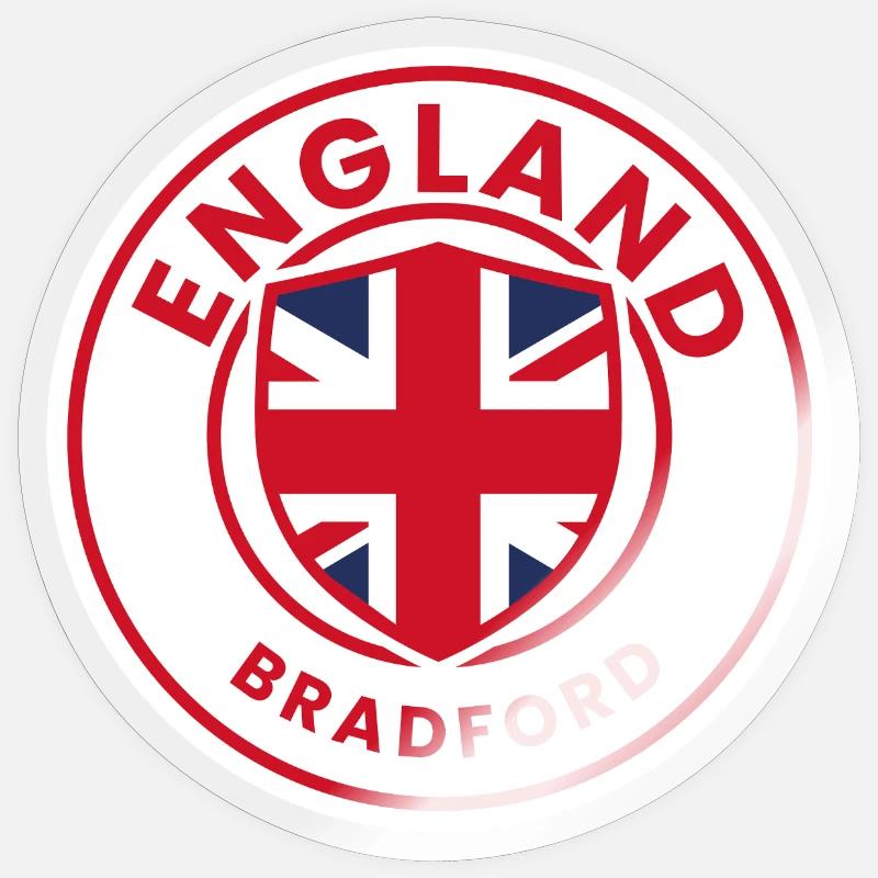 Drapeau du drapeau de Bradford d’Angleterre Sticker taille S (10 x 10 cm)