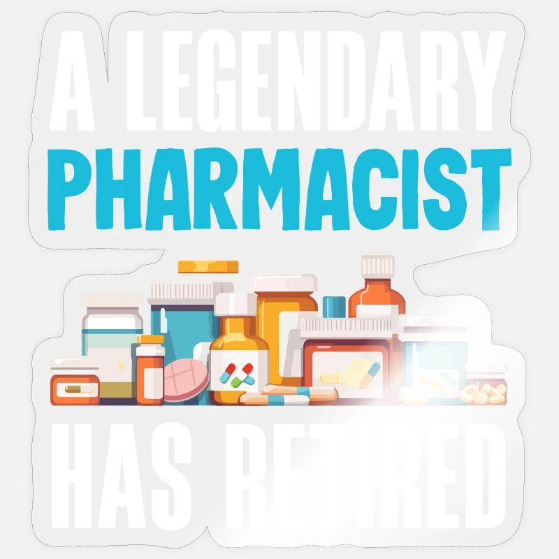 Pharmacien Technicien Pharmaceutique - Sticker taille S (10 x 10 cm) - brillant transparent