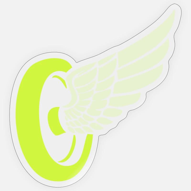 Wheel Wing - Sticker size S (10 x 10 cm) - transparent glossy