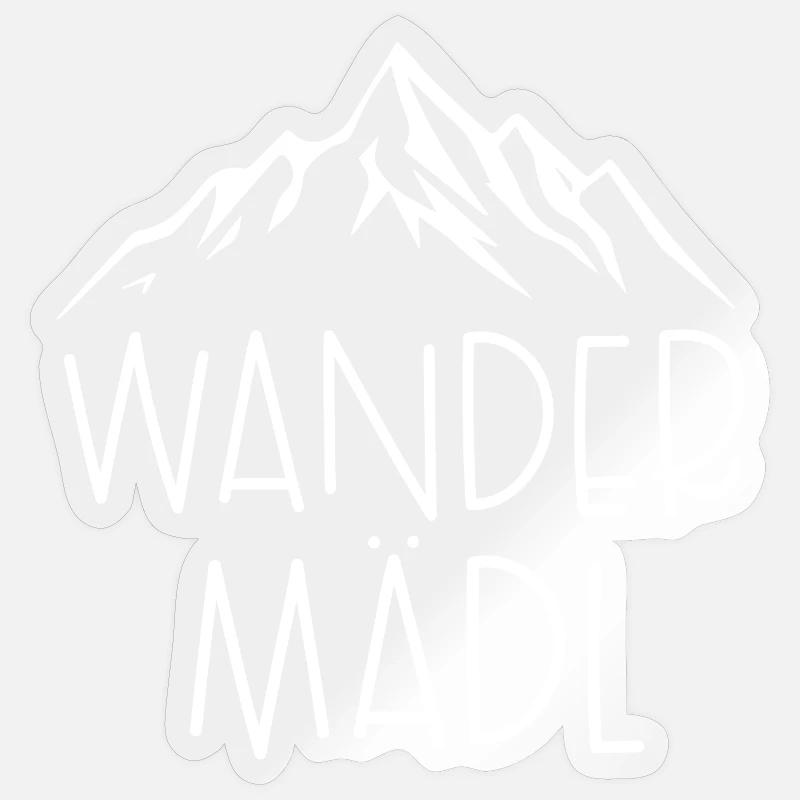 Wander Mädl - Sticker Größe S (10 x 10 cm) - Transparent glänzend