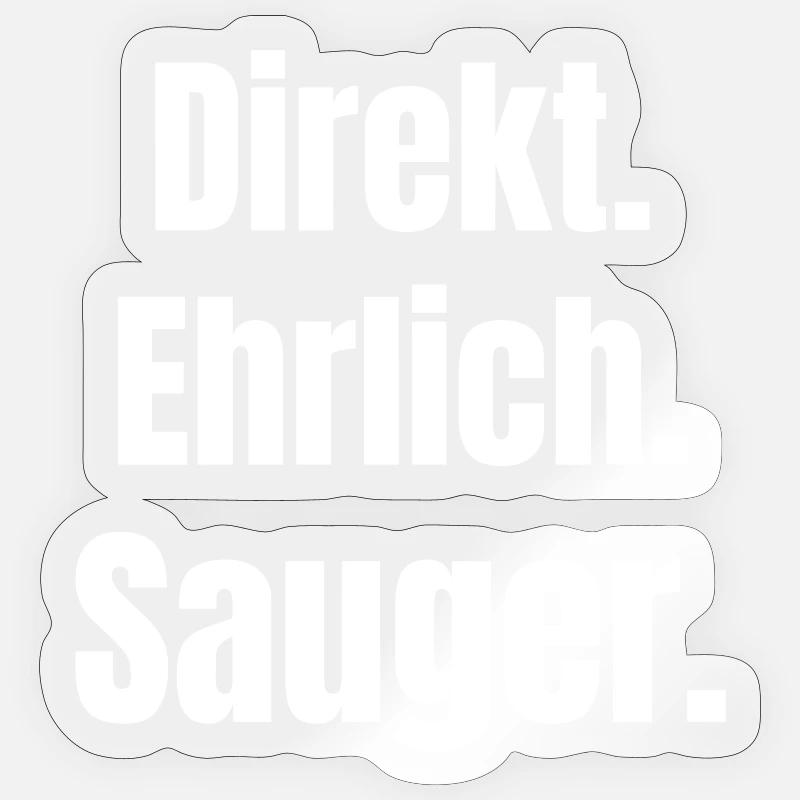 Déclaration honnête directe du pigeon - Sticker taille S (10 x 10 cm) - brillant transparent
