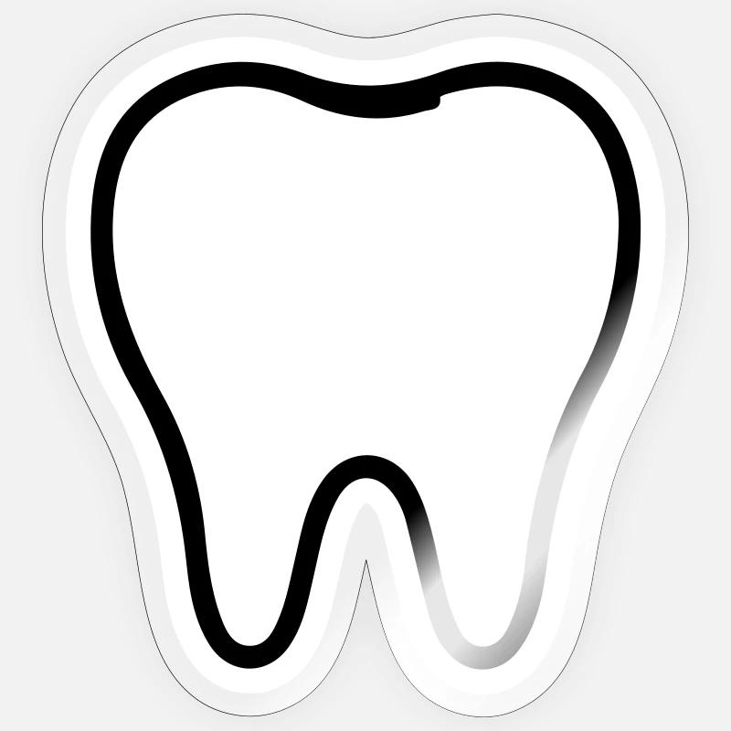 Tooth Symbol Sticker size S (10 x 10 cm)
