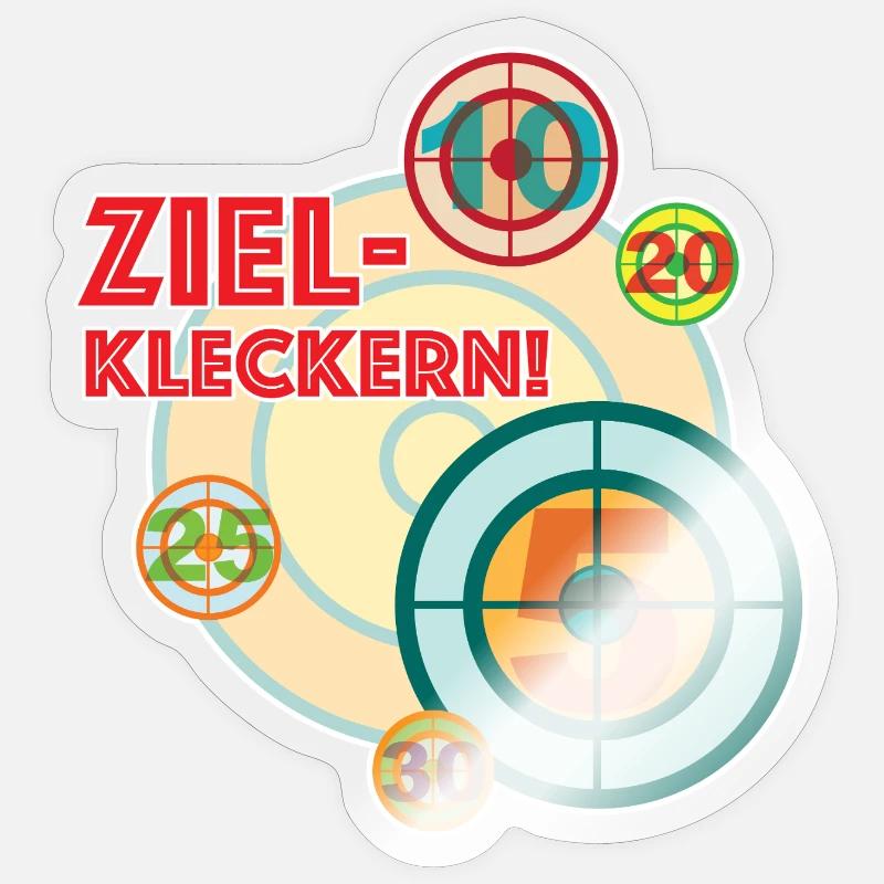 Déversement de cible - parce que quelque chose tourne toujours mal Sticker taille S (10 x 10 cm)