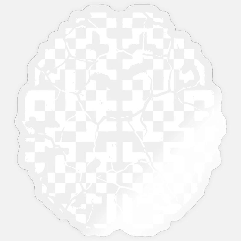 Defective Brain Glitch Cracks Sticker size S (10 x 10 cm)