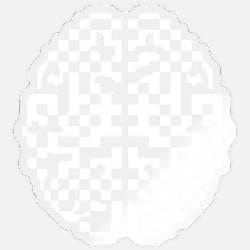 Digitales Gehirn Intelligenz - Sticker Größe S (10 x 10 cm) - Transparent glänzend