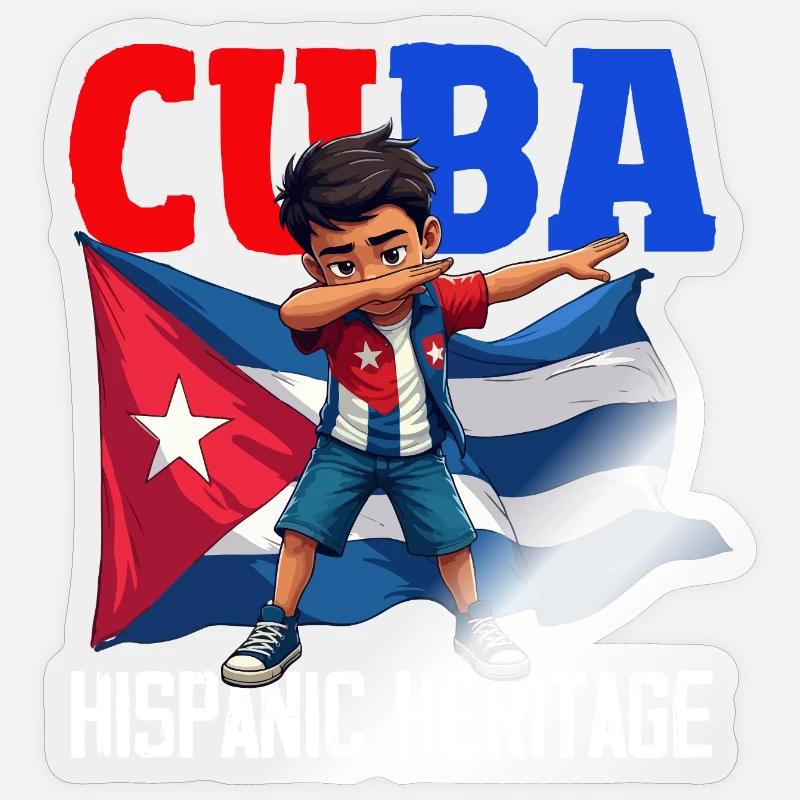Cuba Pride & Home - Design du drapeau de Cuba Sticker taille S (10 x 10 cm)