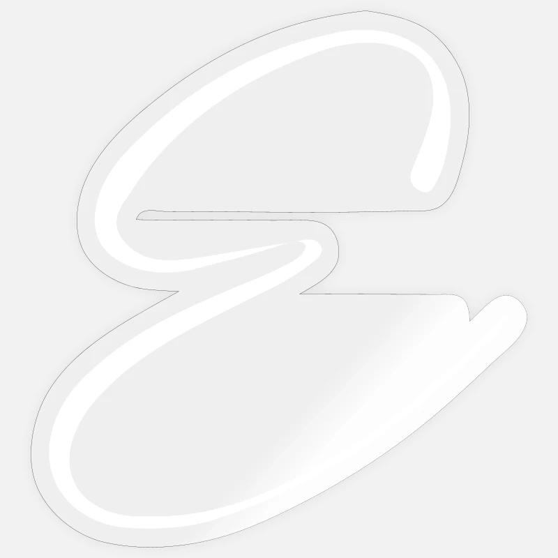 E - Sticker taille S (10 x 10 cm) - brillant transparent