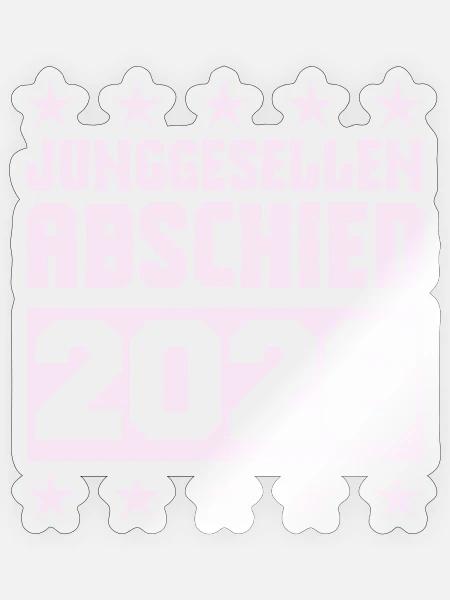 junggesellenabschied_2026 - Sticker Größe S (10 x 10 cm) - Transparent glänzend