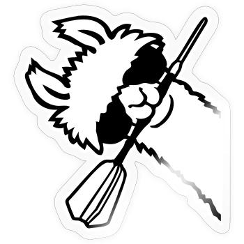 Lunettes de soleil Cool Llama Head Dart Bouche - Sticker taille S (10 x 10 cm) - brillant transparent - Devant