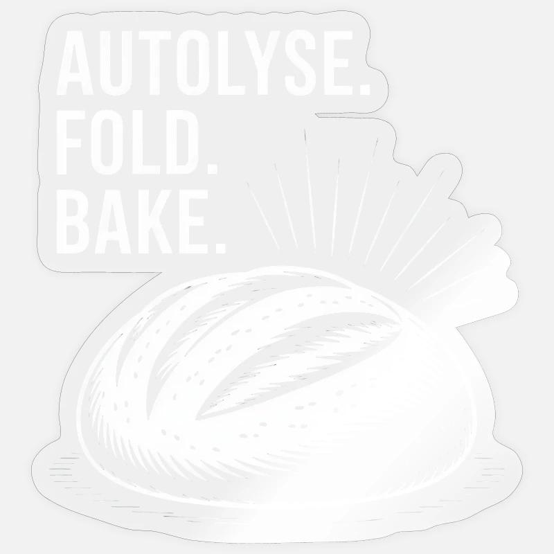 Bread Bold: Autolysekunst - Sticker Größe S (10 x 10 cm) - Transparent glänzend