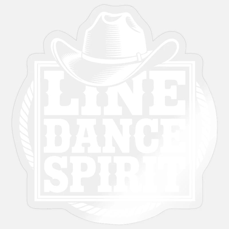 Line Dance Style - Sticker size S (10 x 10 cm) - transparent glossy