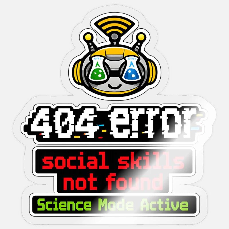 Science Bot: Active Mode - Sticker size S (10 x 10 cm) - transparent glossy