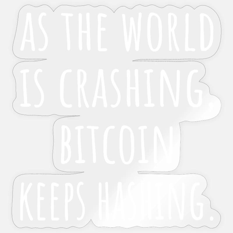 Cotations Bitcoin Devis Crypto - Sticker taille S (10 x 10 cm) - brillant transparent