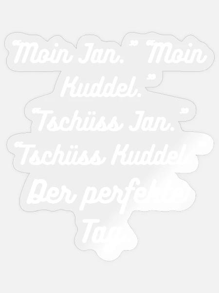 HN Perfekter Tag im Handschrift-Stil - Sticker Größe S (10 x 10 cm) - Transparent glänzend