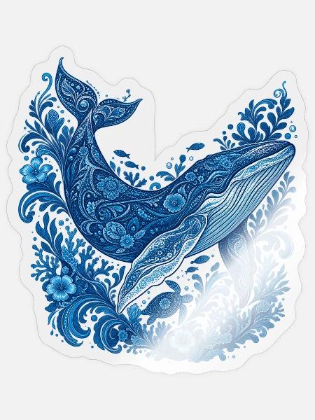 Orcawal – Ozeanliebhaber und Meereslebensgeschenk - Sticker Größe S (10 x 10 cm) - Transparent glänzend
