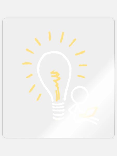 Im Schatten einer Idee - Sticker Größe S (10 x 10 cm) - Transparent glänzend
