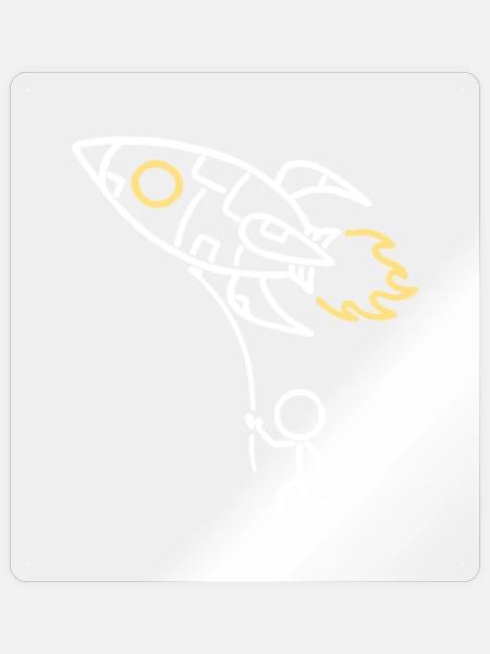 Taschenrakete - Sticker Größe S (10 x 10 cm) - Transparent glänzend