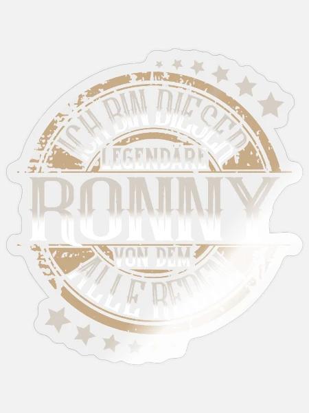 Ronny - Sticker Größe S (10 x 10 cm) - Transparent glänzend