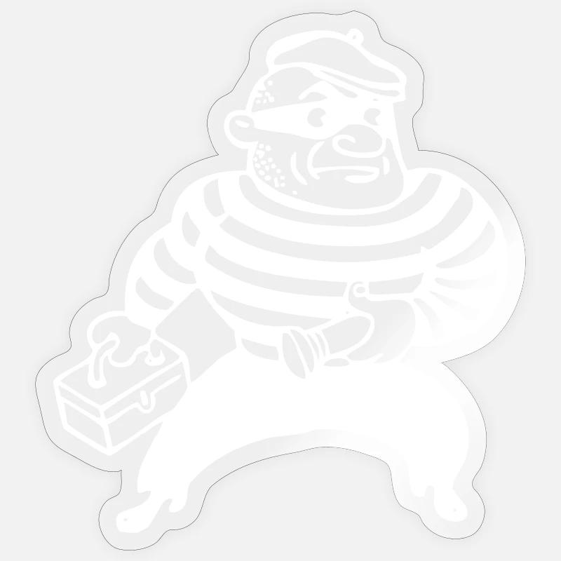 Bankräuber Panzerknacker Sticker Größe S (10 x 10 cm)