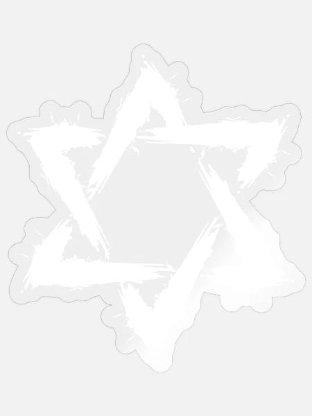 Davidstern Judentum stern - Sticker Größe S (10 x 10 cm) - Transparent glänzend