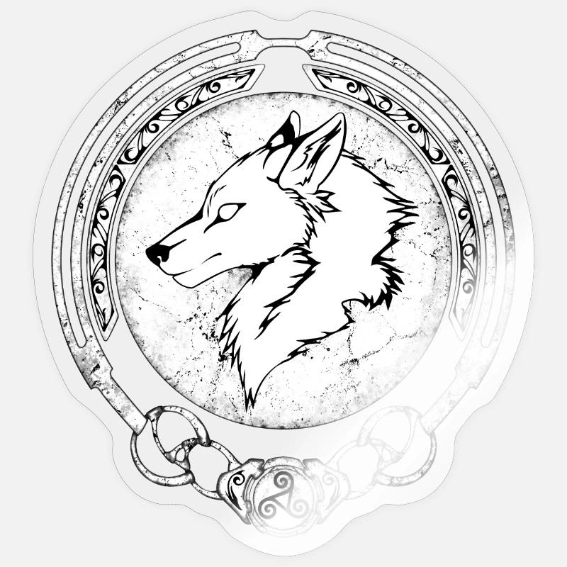 Fenris Wolf - Sticker size S (10 x 10 cm) - transparent glossy