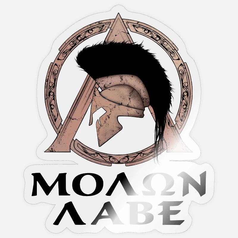 Molon Labe - Sticker Größe S (10 x 10 cm) - Transparent glänzend
