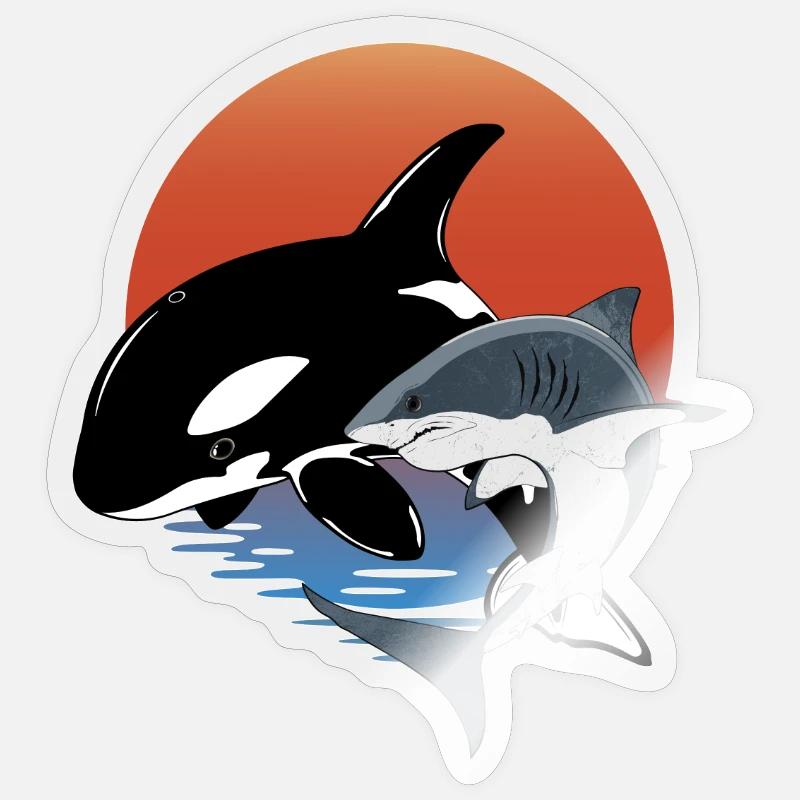 Orca - Sticker Größe S (10 x 10 cm) - Transparent glänzend
