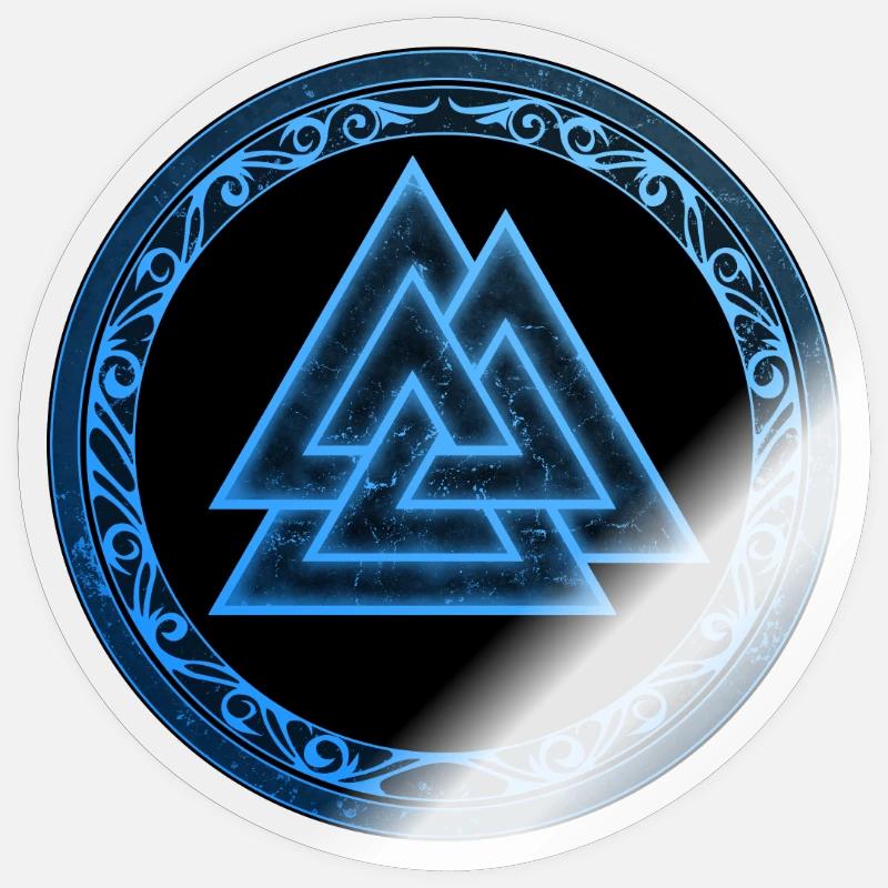 Valknut - Sticker taille S (10 x 10 cm) - brillant transparent