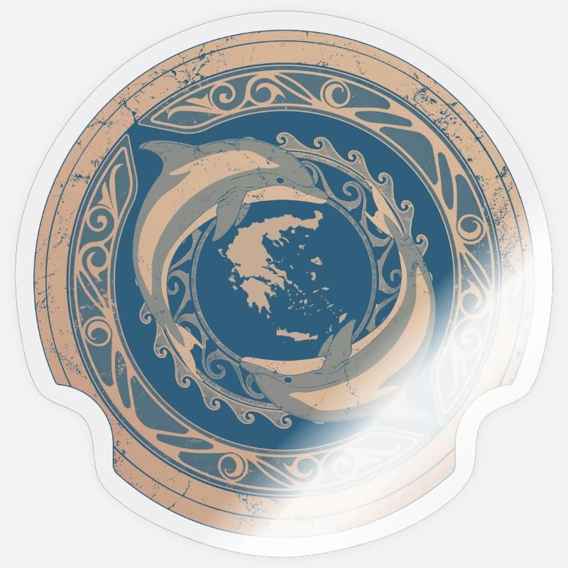 Greece - Sticker size S (10 x 10 cm) - transparent glossy