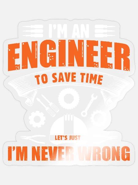 Ingenieur - Sticker Größe S (10 x 10 cm) - Transparent glänzend