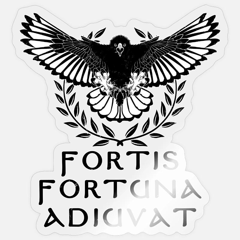 Aigle romain - Sticker taille S (10 x 10 cm) - brillant transparent