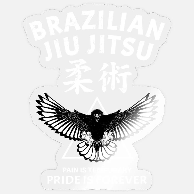 Jiu Jitsu Eagle - Sticker size S (10 x 10 cm) - transparent glossy