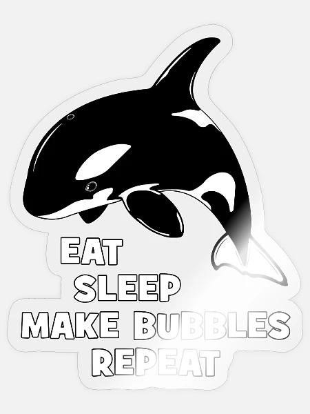 Süßer Orca Killerwal - Sticker Größe S (10 x 10 cm) - Transparent glänzend