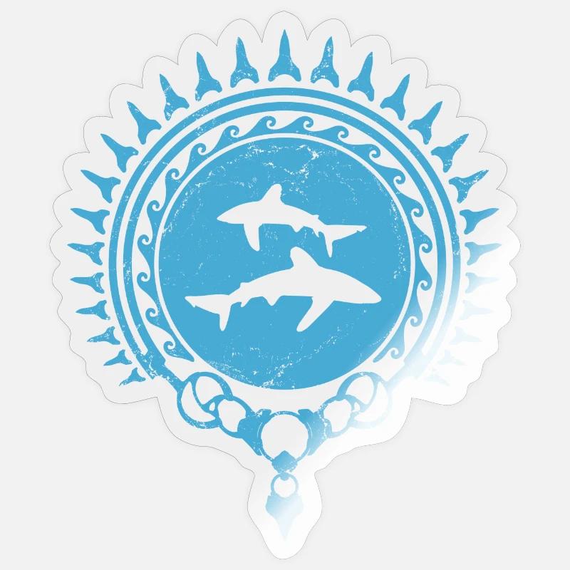 Longimanus Requin à pointes blanches Sticker taille S (10 x 10 cm)