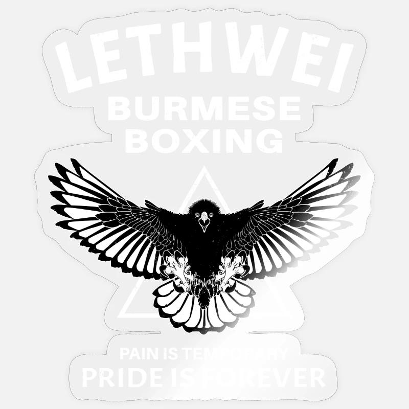 Lethwei Eagle - Sticker size S (10 x 10 cm) - transparent glossy