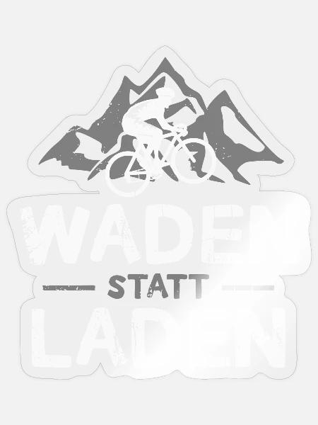 Fahrradfahrer Waden Statt Laden Fahrrad - Sticker Größe S (10 x 10 cm) - Transparent glänzend