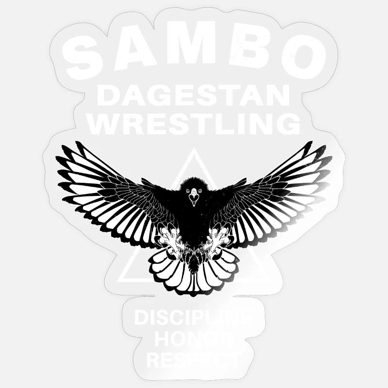 Sambo Daghestan Lutte Sticker taille S (10 x 10 cm)