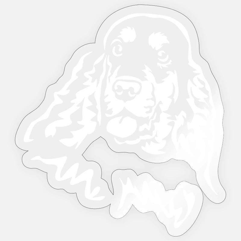Cocker Spaniel Kopf "Black Edition" Sticker Größe S (10 x 10 cm)