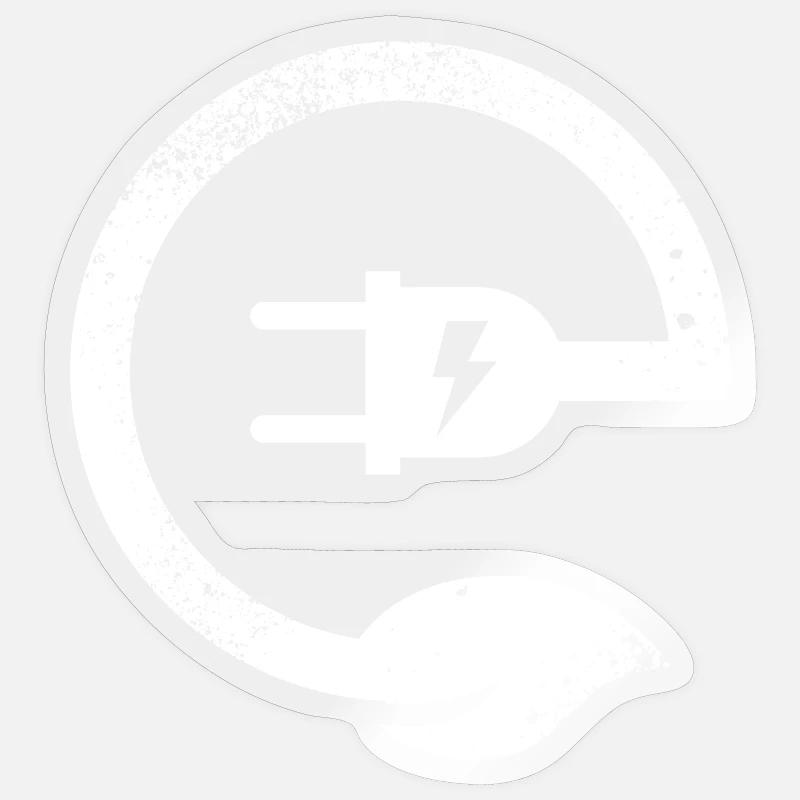 Vélo électrique électrique - Sticker taille S (10 x 10 cm) - brillant transparent
