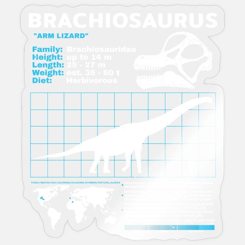 Brachiosaurus Datasheet Sticker size S (10 x 10 cm)