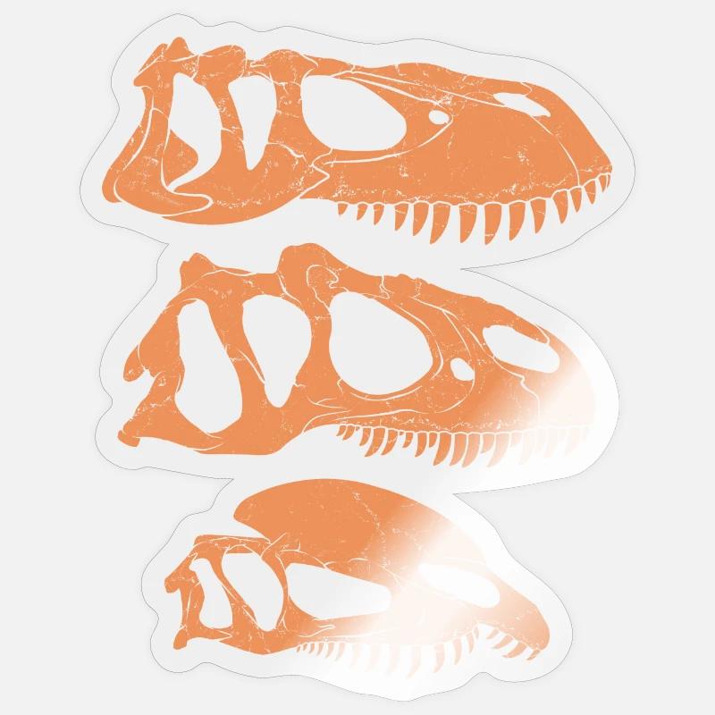 Torvosaurus Allosaurus Dilophosaurus - Sticker size S (10 x 10 cm) - transparent glossy
