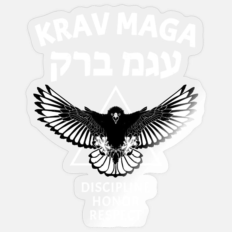 Krav Maga Eagle - Sticker size S (10 x 10 cm) - transparent glossy