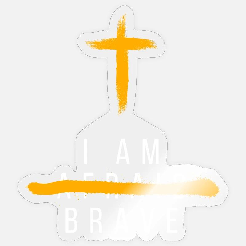 ICH BIN MUTIG Sticker Größe S (10 x 10 cm)