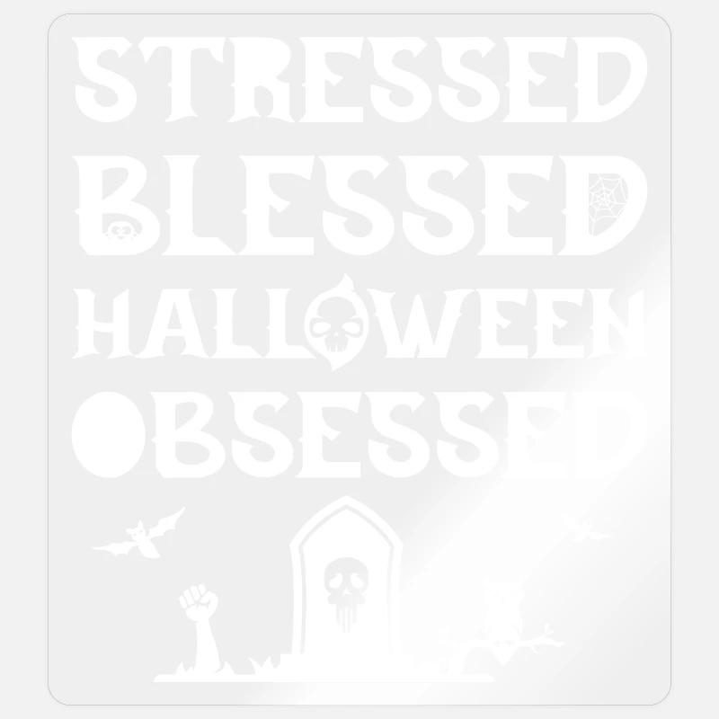 Halloween obsessed. Sticker size S (10 x 10 cm)