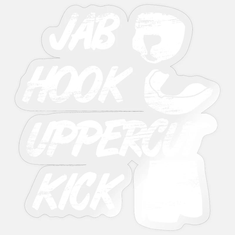 Lustiger Kickboxer Spruch - Sticker Größe S (10 x 10 cm) - Transparent glänzend