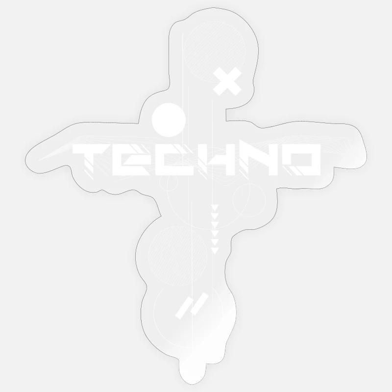 Techno Sticker Größe S (10 x 10 cm)